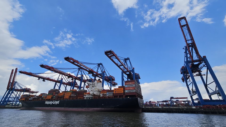 Brückenkräne des Containerterminals